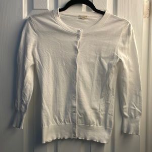 J. Crew Clare white cardigan xs